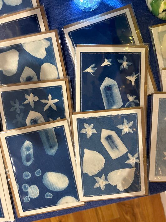 A2 cyanotype card