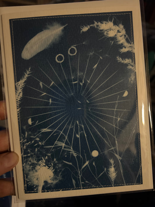5x7 cyanotype card